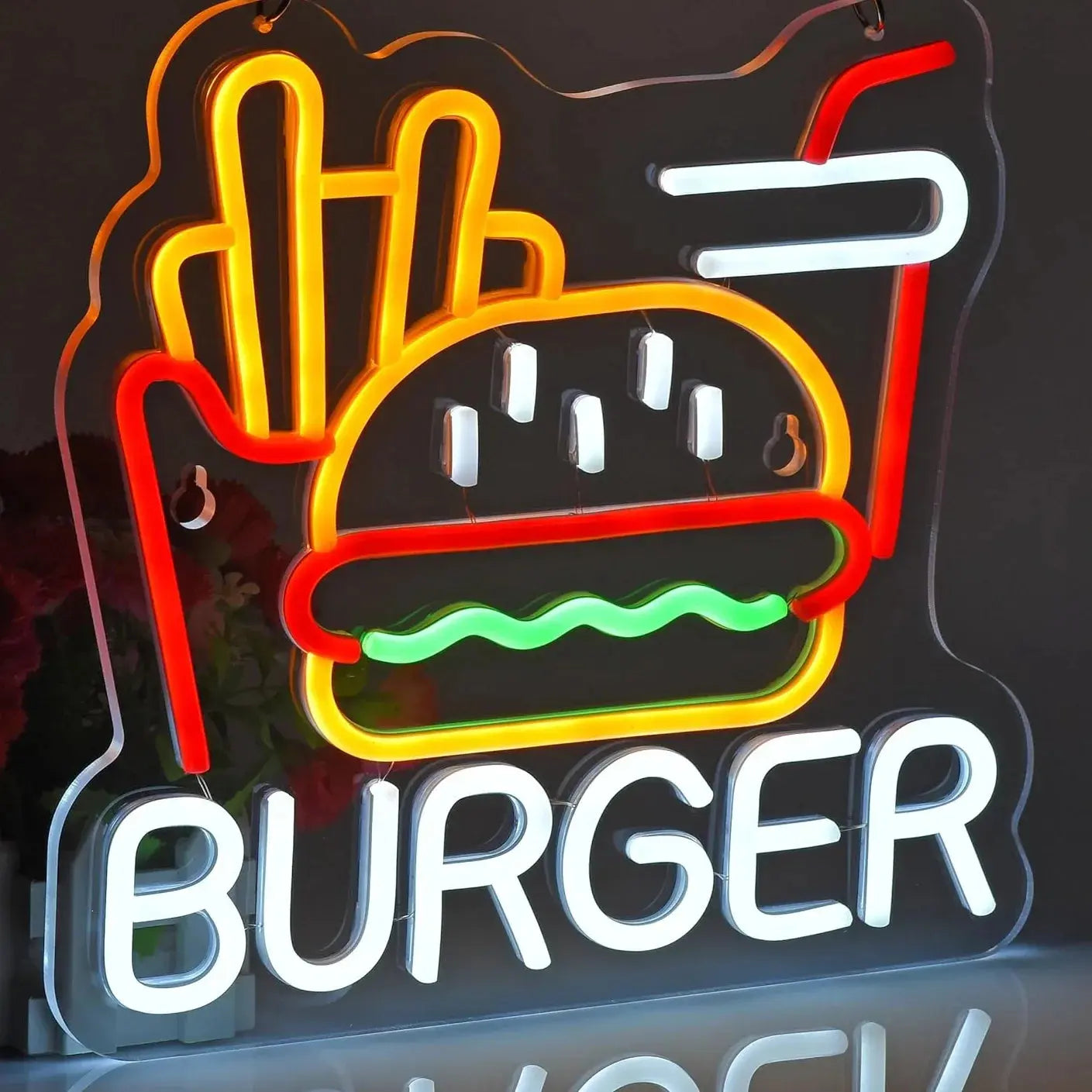 |Néon Burger Fries| ONeon