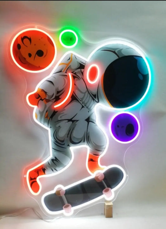 |Néon Astronaute With planets| ONeon